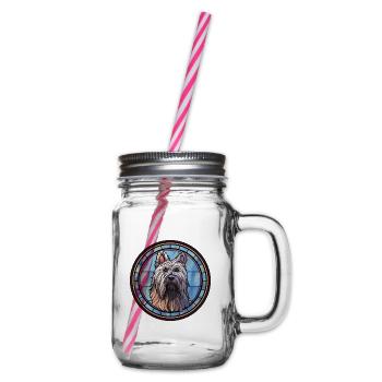 Skye Terrier Hunderasse Buntes Glas - Henkelglas mit Schraubdeckel - Klar - Rechts