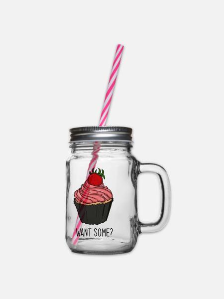 Muffin - Henkelglas mit Schraubdeckel - Klar