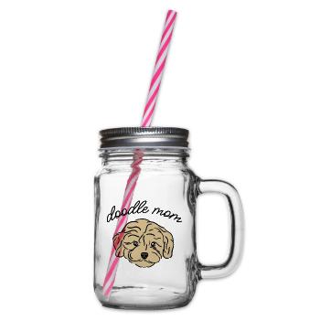 doodle mom - Henkelglas mit Schraubdeckel - Klar - Rechts