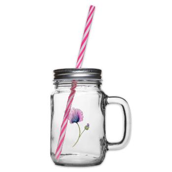 Blume - Henkelglas mit Schraubdeckel - Klar - Rechts