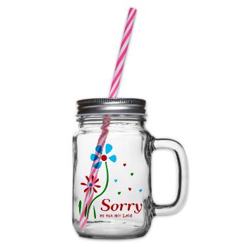 Sorry, es tut mir leid - Henkelglas mit Schraubdeckel - Klar - Rechts