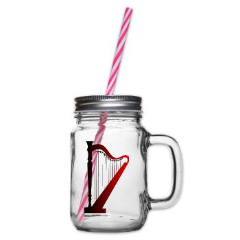 Harfe - Henkelglas mit Schraubdeckel - Klar - Rechts