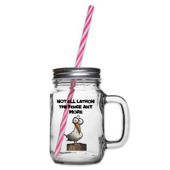 Witziger Spruch Englisch lustig Sticker - Henkelglas mit Schraubdeckel - Klar - Rechts