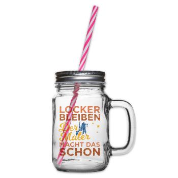 Maler - Henkelglas mit Schraubdeckel - Klar - Rechts