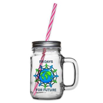Fridays for future - Henkelglas mit Schraubdeckel - Klar - Rechts