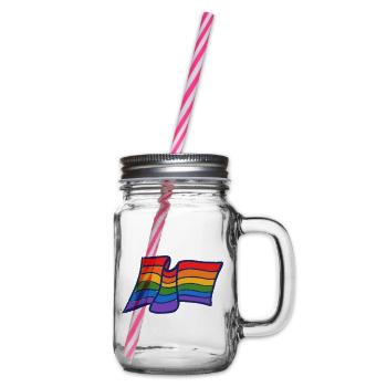 Stolz Regenbogenwelle - Henkelglas mit Schraubdeckel - Klar - Rechts