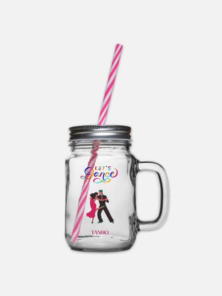 Lass uns Tango tanzen - Henkelglas mit Schraubdeckel - Klar