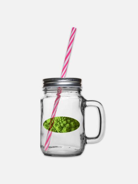 Romanesco-Brokkoli - Henkelglas mit Schraubdeckel - Klar