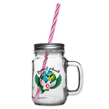 Frieden für alle – Algerien - Henkelglas mit Schraubdeckel - Klar - Rechts