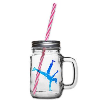 Geschenkidee für die Hip-Hop-Tänzerin mit B-Boying - Henkelglas mit Schraubdeckel - Klar - Rechts