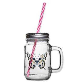 Botanical Butterfly - Henkelglas mit Schraubdeckel - Klar - Rechts