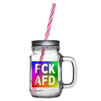 FCK AFD - Henkelglas mit Schraubdeckel - Klar - Rechts