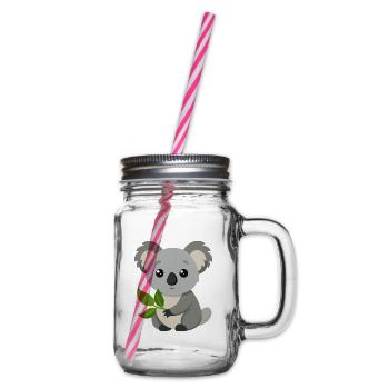 Baby-Koala - Henkelglas mit Schraubdeckel - Klar - Rechts