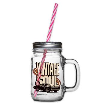 Vintage Soul Classic Car - Henkelglas mit Schraubdeckel - Klar - Rechts