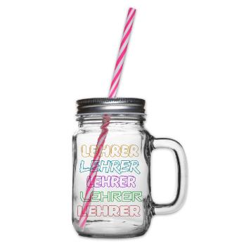 Beruf Lehrer - Henkelglas mit Schraubdeckel - Klar - Rechts