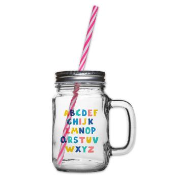 Lebendiges Alphabet - Henkelglas mit Schraubdeckel - Klar - Rechts