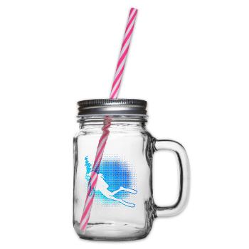 Geschenkidee für die Freediverin mit Gerätetauchen - Henkelglas mit Schraubdeckel - Klar - Rechts