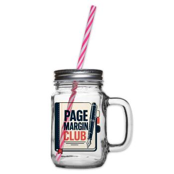 PAGE MARGIN CLUB Computer - Henkelglas mit Schraubdeckel - Klar - Rechts