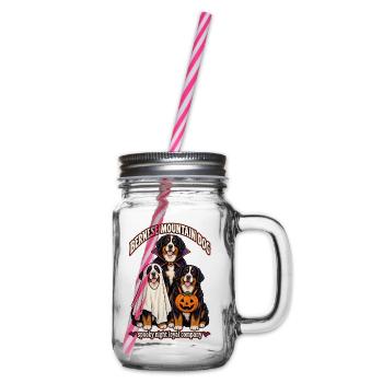Spooky Night Loyal Company – Berner Sennenhund - Henkelglas mit Schraubdeckel - Klar - Rechts