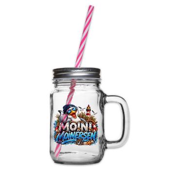 Moini Moinersen Moin Maritim Möwe - Henkelglas mit Schraubdeckel - Klar - Rechts