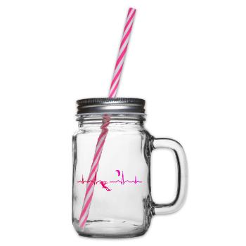 Wassersport Geschenkidee für eine Wassersportlerin - Henkelglas mit Schraubdeckel - Klar - Rechts