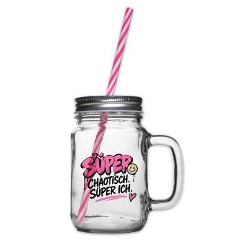 Super Chaotisch, Super Ich - Henkelglas mit Schraubdeckel - Klar - Rechts