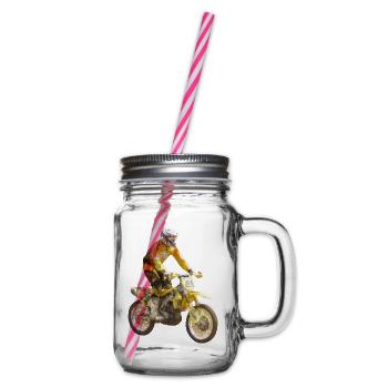 motocross - Henkelglas mit Schraubdeckel - Klar - Rechts