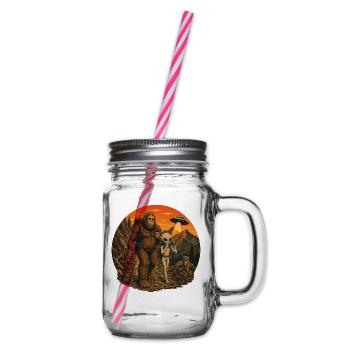 Bigfoot Alien Wandern - Henkelglas mit Schraubdeckel - Klar - Rechts