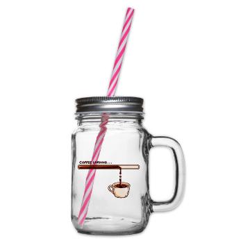 Coffee Loading Kaffee Spruch für Kaffeeliebhaber - Henkelglas mit Schraubdeckel - Klar - Rechts