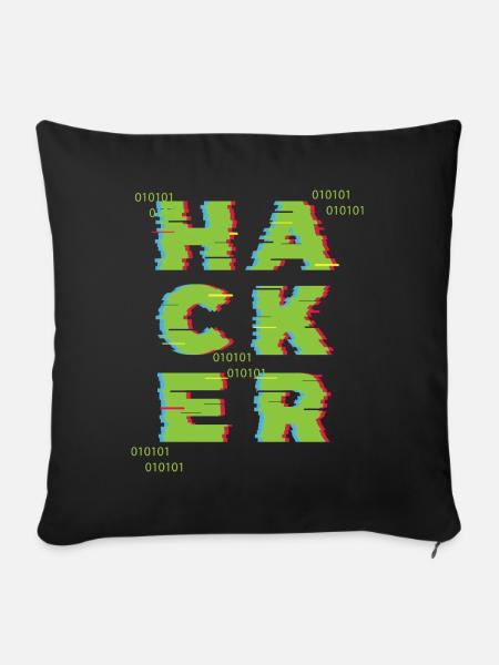 Hacker 0101 - Sofakissen mit Füllung 45 x 45 cm - Schwarz