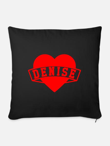 Denise Herzen - Sofakissen mit Füllung 45 x 45 cm - Schwarz