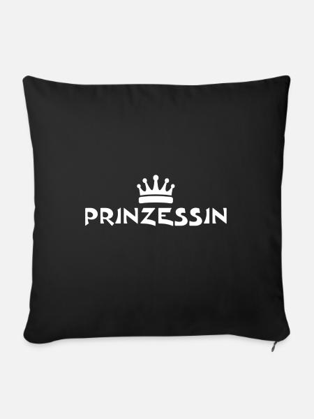 PRINZESSIN - Sofakissen mit Füllung 45 x 45 cm - Schwarz