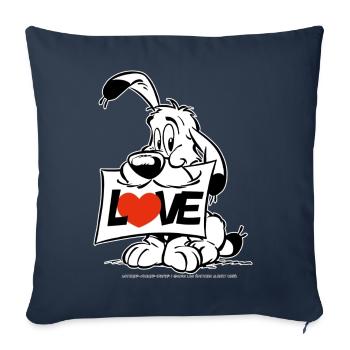 Asterix & Obelix Charakter Idefix - Sofakissen mit Füllung 45 x 45 cm - Navy - Vorne
