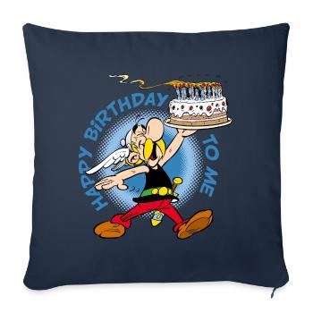 Asterix & Obelix Asterix Alles Gute Zum Geburtstag - Sofakissen mit Füllung 45 x 45 cm - Navy - Vorne