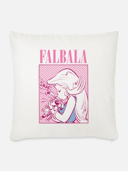 Asterix & Obelix Falbala Küsst Idefix - Sofakissen mit Füllung 45 x 45 cm - Naturweiß 