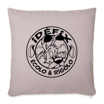 Asterix & Obelix - Idefix Ecolo & Rigolo - Sofakissen mit Füllung 45 x 45 cm - helles Taupe - Vorne