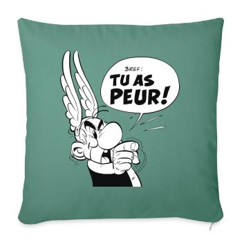 Asterix & Obelix – Asterix 'Du hast Angst!' - Sofakissen mit Füllung 45 x 45 cm - Tanngrün - Vorne