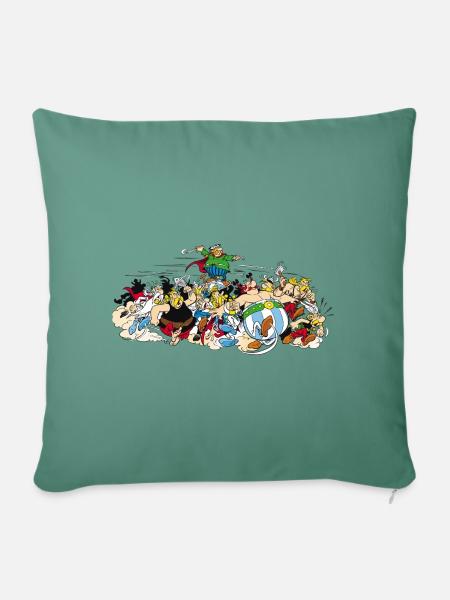 Asterix & Obelix - Attacke - Sofakissen mit Füllung 45 x 45 cm - Tanngrün