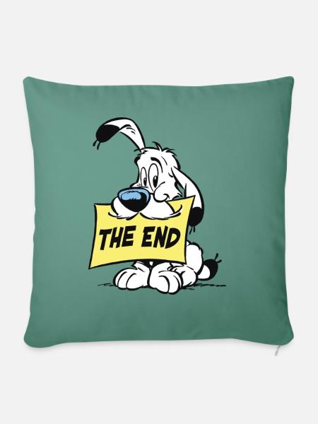 Asterix & Obelix - Idefix 'The End' - Sofakissen mit Füllung 45 x 45 cm - Tanngrün