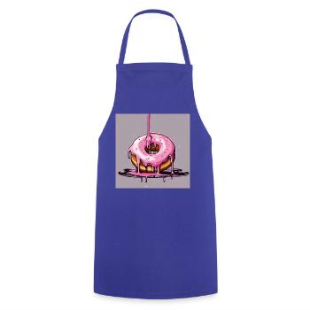 Donut 1 - Kochschürze - Royalblau - Vorne - AI Model Male 185 dark (185cm)