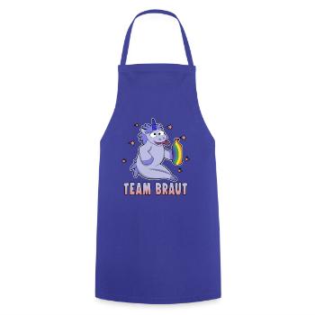 Team Braut - Kochschürze - Royalblau - Vorne - AI Model Male 185 dark (185cm)