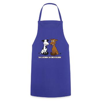 Da Lachen Ja Die Kälber Kalb Spruch Kuh Bauer Land - Kochschürze - Royalblau - Vorne - AI Model Male 185 dark (185cm)