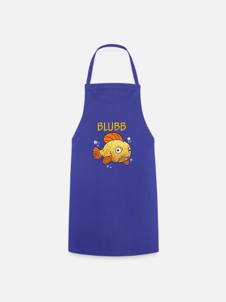 Blubb Goldfisch Süßer Fisch Aquarium Fischchen - Kochschürze - Royalblau