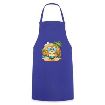 Eule Lustige Cartoon Sommer Strand Sonnenbrille - Kochschürze - Royalblau - Vorne - AI Model Male 185 dark (185cm)