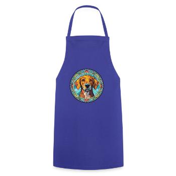Alano Español Hunderasse Buntes Glas Wat - Kochschürze - Royalblau - Vorne - AI Model Male 185 dark (185cm)