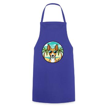 Podenco Canario Hunderasse Cartoon Sonnenbrille Strand - Kochschürze - Royalblau - Vorne - AI Model Male 185 dark (185cm)