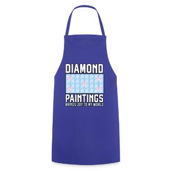 Diamantmalerei Handwerkszeug Diamantmaler - Kochschürze - Royalblau - Vorne - AI Model Male 185 dark (185cm)