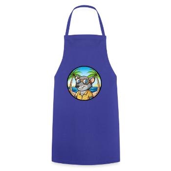Ratte Lustige Cartoon Sommer Strand Sonnenbrille Aufkleber - Kochschürze - Royalblau - Vorne - AI Model Male 185 dark (185cm)