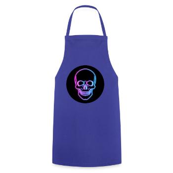 Neon Skull - Kochschürze - Royalblau - Vorne - AI Model Male 185 dark (185cm)