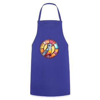 Kuckuck Bunte Karikatur Kawaii Anima - Kochschürze - Royalblau - Vorne - AI Model Male 185 dark (185cm)